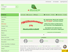 Tablet Screenshot of e-biomarkt.de